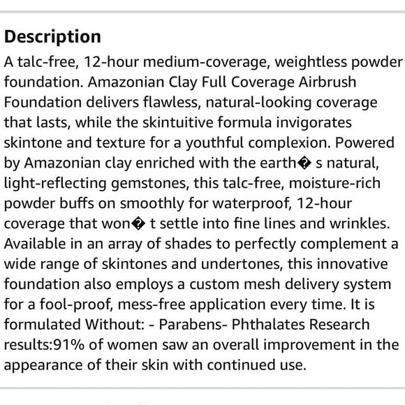 Tarte Light Beige Amazonian Clay Full Coverage Airbrush Foundation New FullSz - Picture 2 of 5